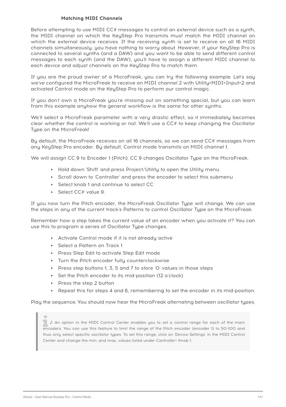 Arturia KeyStep Pro Keyboard with Advanced Sequencer and Arpeggiator User Manual | Page 147 / 186