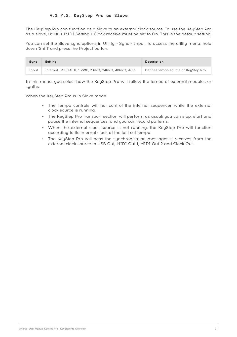 Keystep pro as slave | Arturia KeyStep Pro Keyboard with Advanced Sequencer and Arpeggiator User Manual | Page 37 / 186