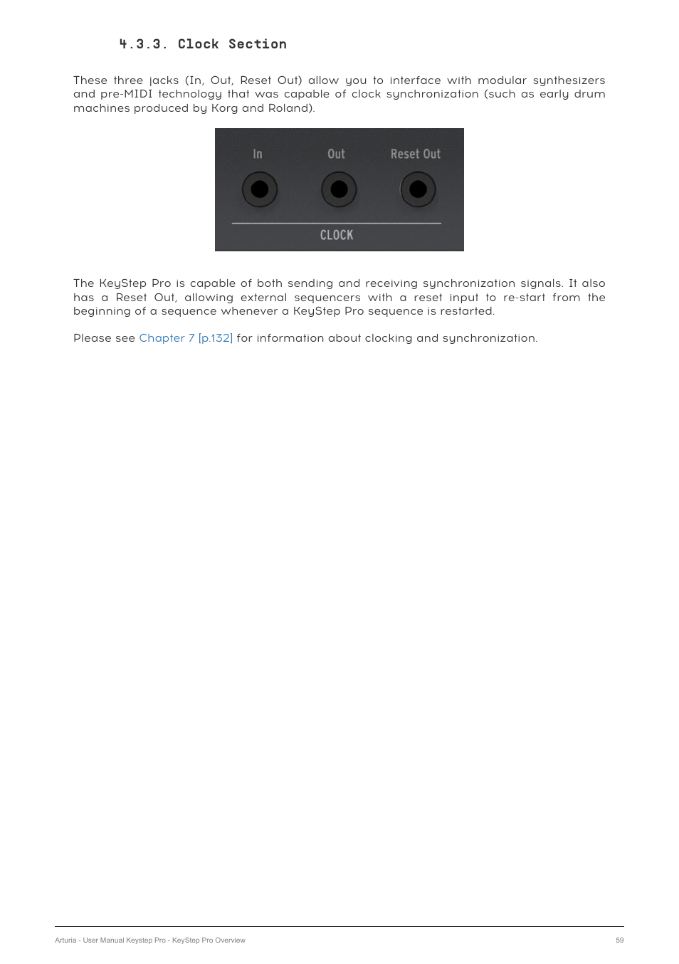 Clock section | Arturia KeyStep Pro Keyboard with Advanced Sequencer and Arpeggiator User Manual | Page 65 / 186