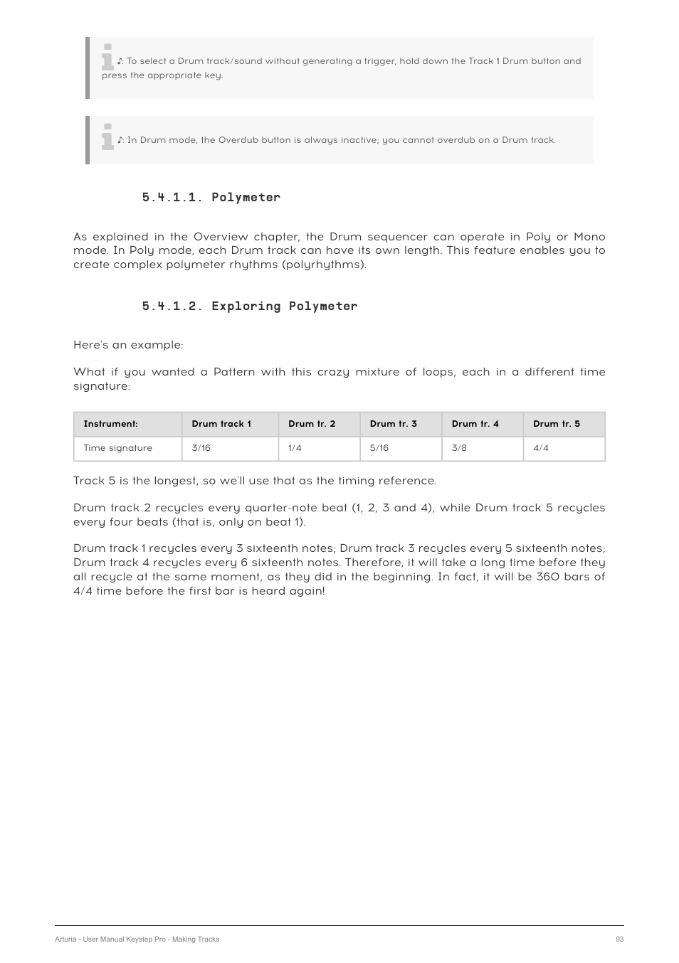 Polymeter, Exploring polymeter | Arturia KeyStep Pro Keyboard with Advanced Sequencer and Arpeggiator User Manual | Page 99 / 186