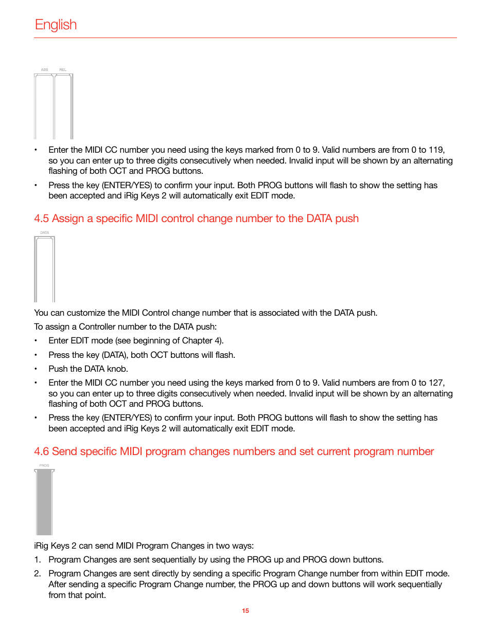 English | IK Multimedia iRig Keys 2 Mini 25-Mini-Key USB MIDI Keyboard Controller User Manual | Page 16 / 62