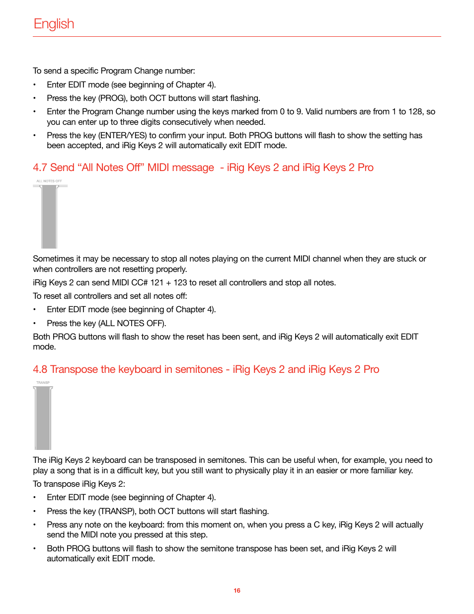 English | IK Multimedia iRig Keys 2 Mini 25-Mini-Key USB MIDI Keyboard Controller User Manual | Page 17 / 62