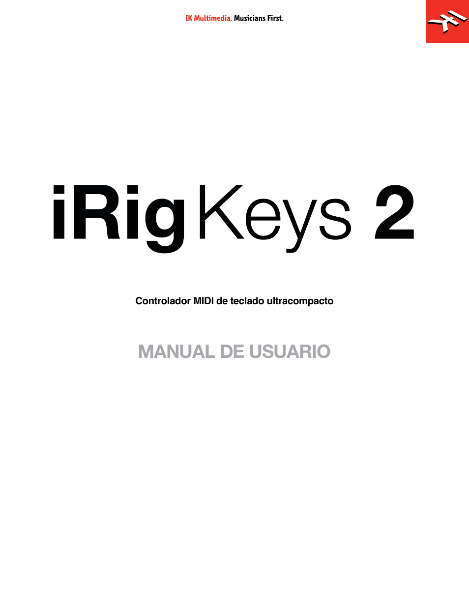Español, Manual de usuario | IK Multimedia iRig Keys 2 Mini 25-Mini-Key USB MIDI Keyboard Controller User Manual | Page 42 / 62