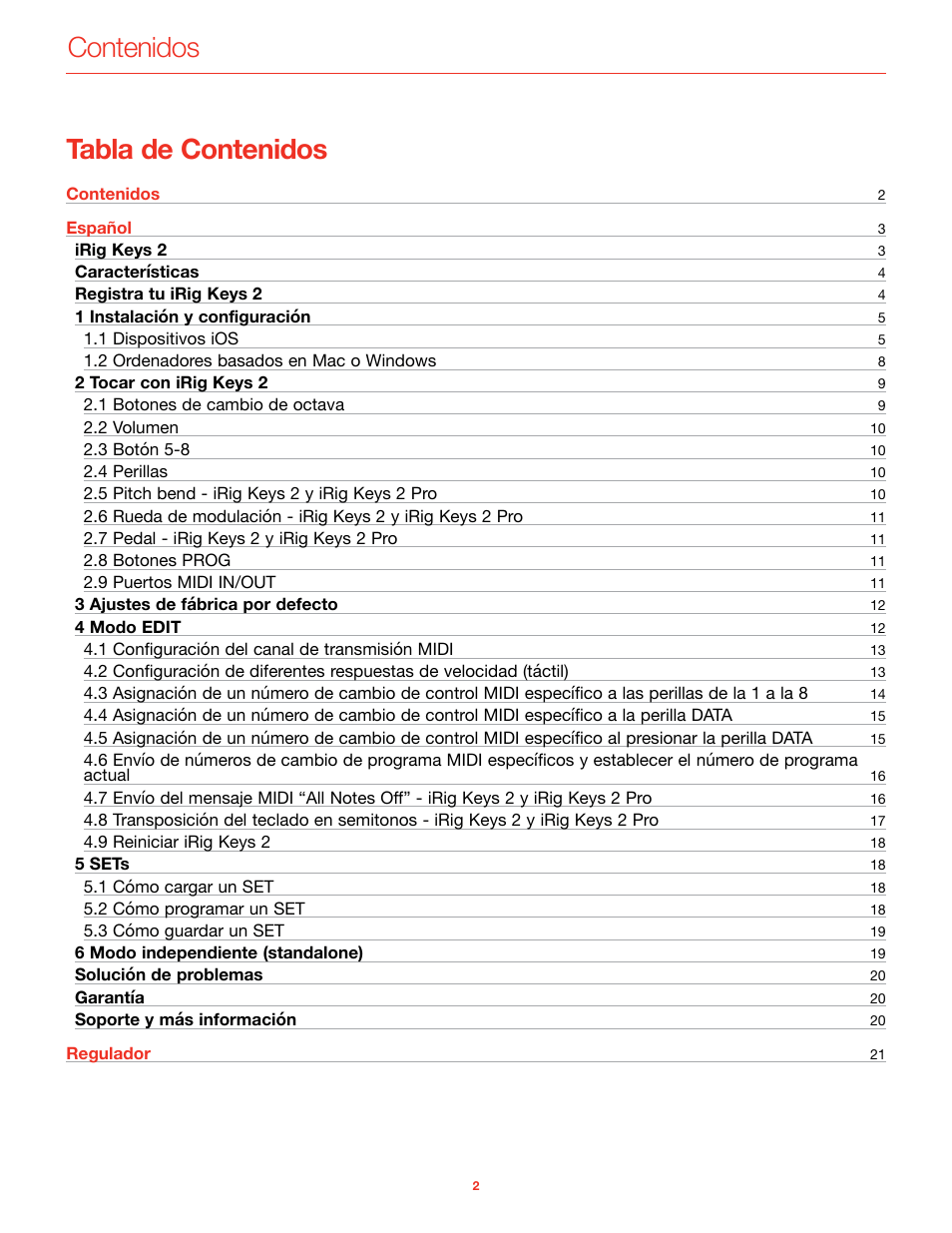 IK Multimedia iRig Keys 2 Mini 25-Mini-Key USB MIDI Keyboard Controller User Manual | Page 43 / 62