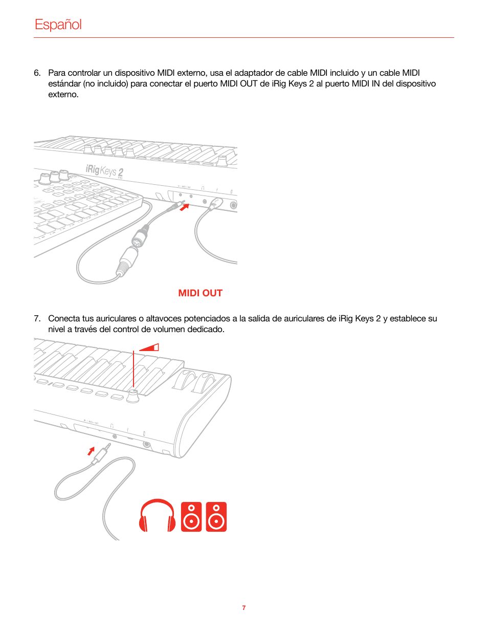 Español | IK Multimedia iRig Keys 2 Mini 25-Mini-Key USB MIDI Keyboard Controller User Manual | Page 48 / 62