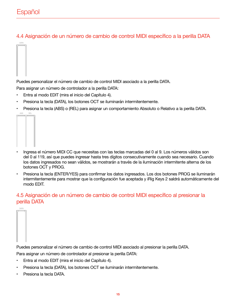 Español | IK Multimedia iRig Keys 2 Mini 25-Mini-Key USB MIDI Keyboard Controller User Manual | Page 56 / 62