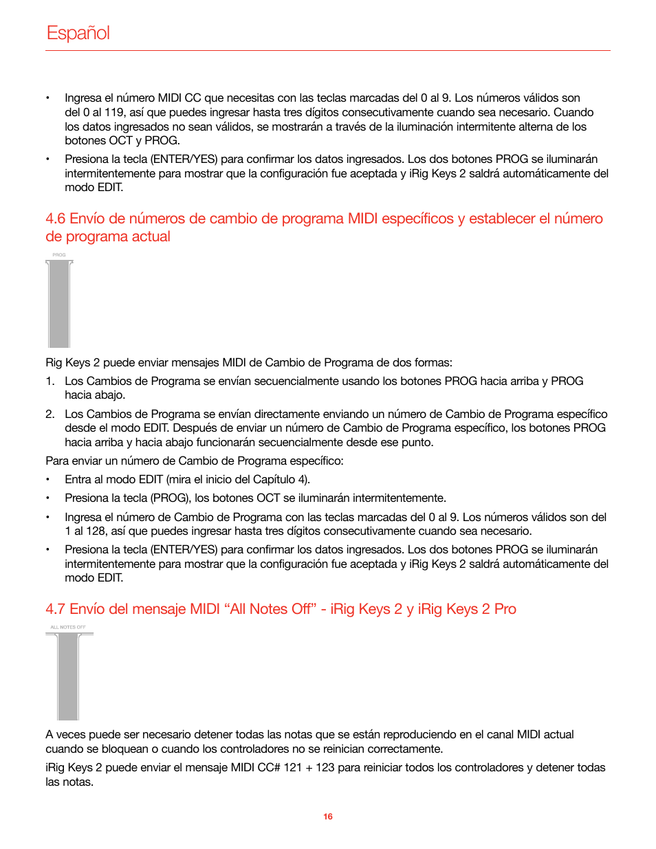 Actual, Español | IK Multimedia iRig Keys 2 Mini 25-Mini-Key USB MIDI Keyboard Controller User Manual | Page 57 / 62