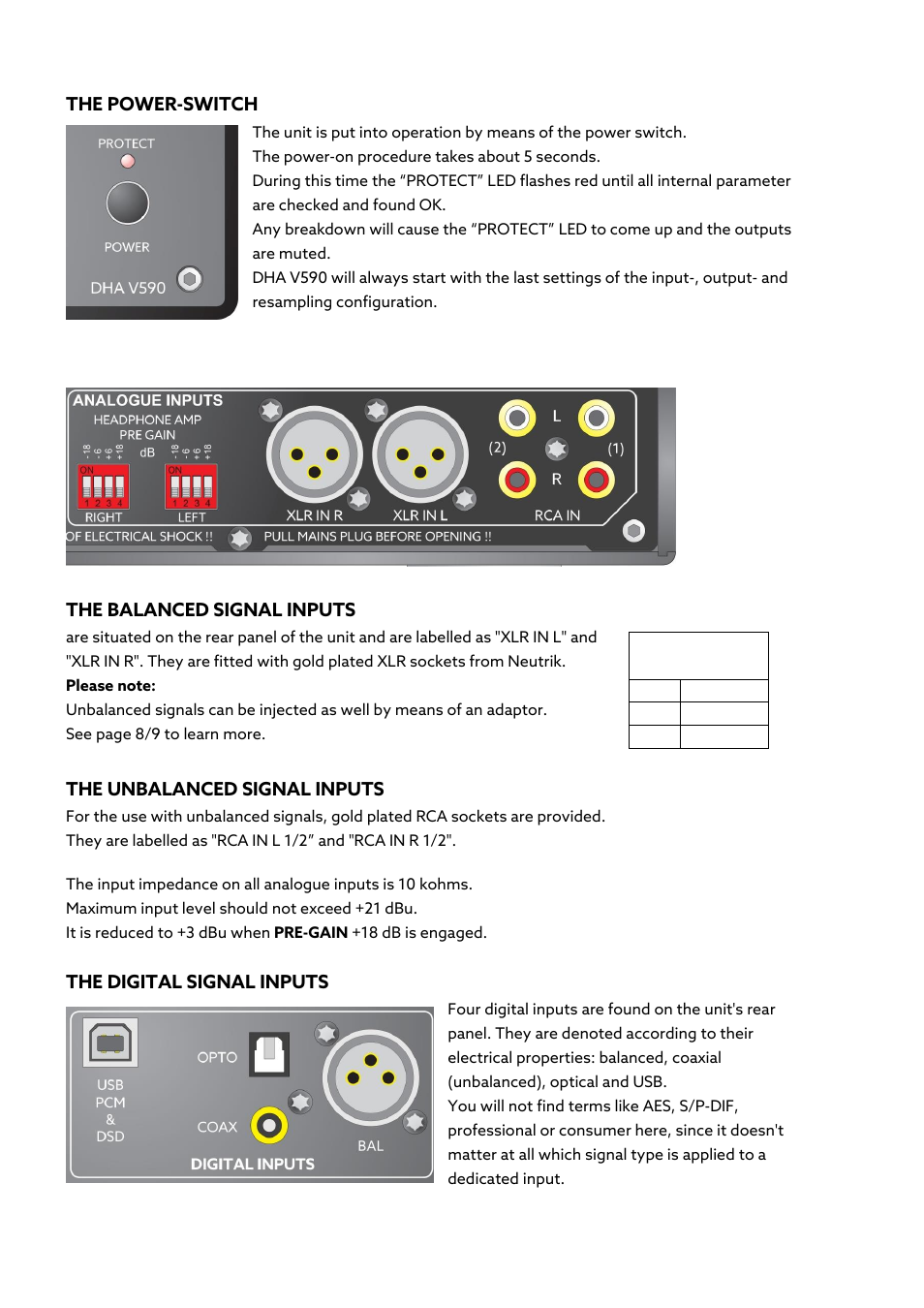 Violectric DHA V590² Pro Headphone Amplifier, Preamp, and DAC User Manual | Page 14 / 66