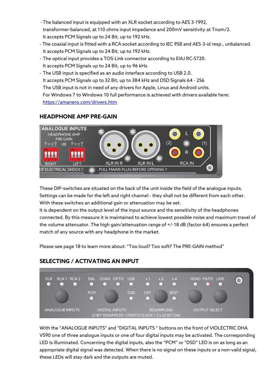 Violectric DHA V590² Pro Headphone Amplifier, Preamp, and DAC User Manual | Page 15 / 66