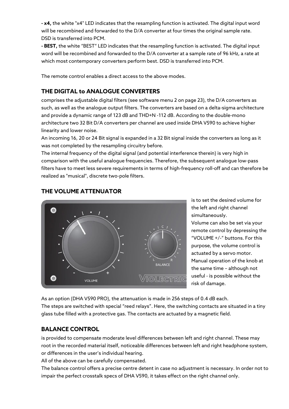 Violectric DHA V590² Pro Headphone Amplifier, Preamp, and DAC User Manual | Page 17 / 66