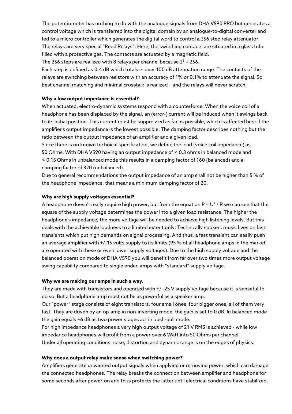 Violectric DHA V590² Pro Headphone Amplifier, Preamp, and DAC User Manual | Page 27 / 66