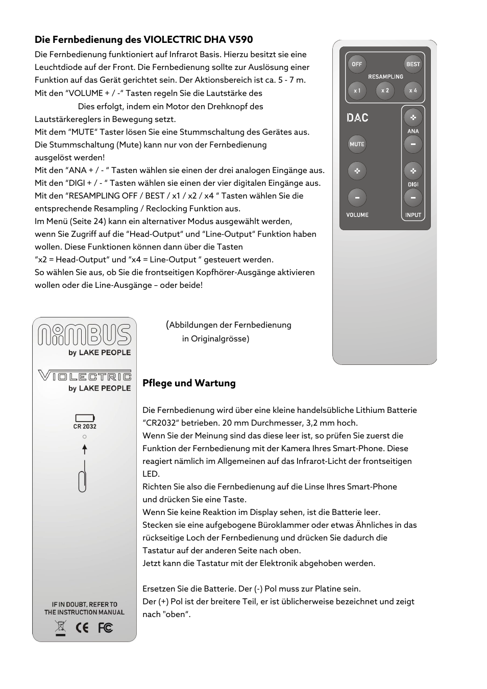 Violectric DHA V590² Pro Headphone Amplifier, Preamp, and DAC User Manual | Page 44 / 66