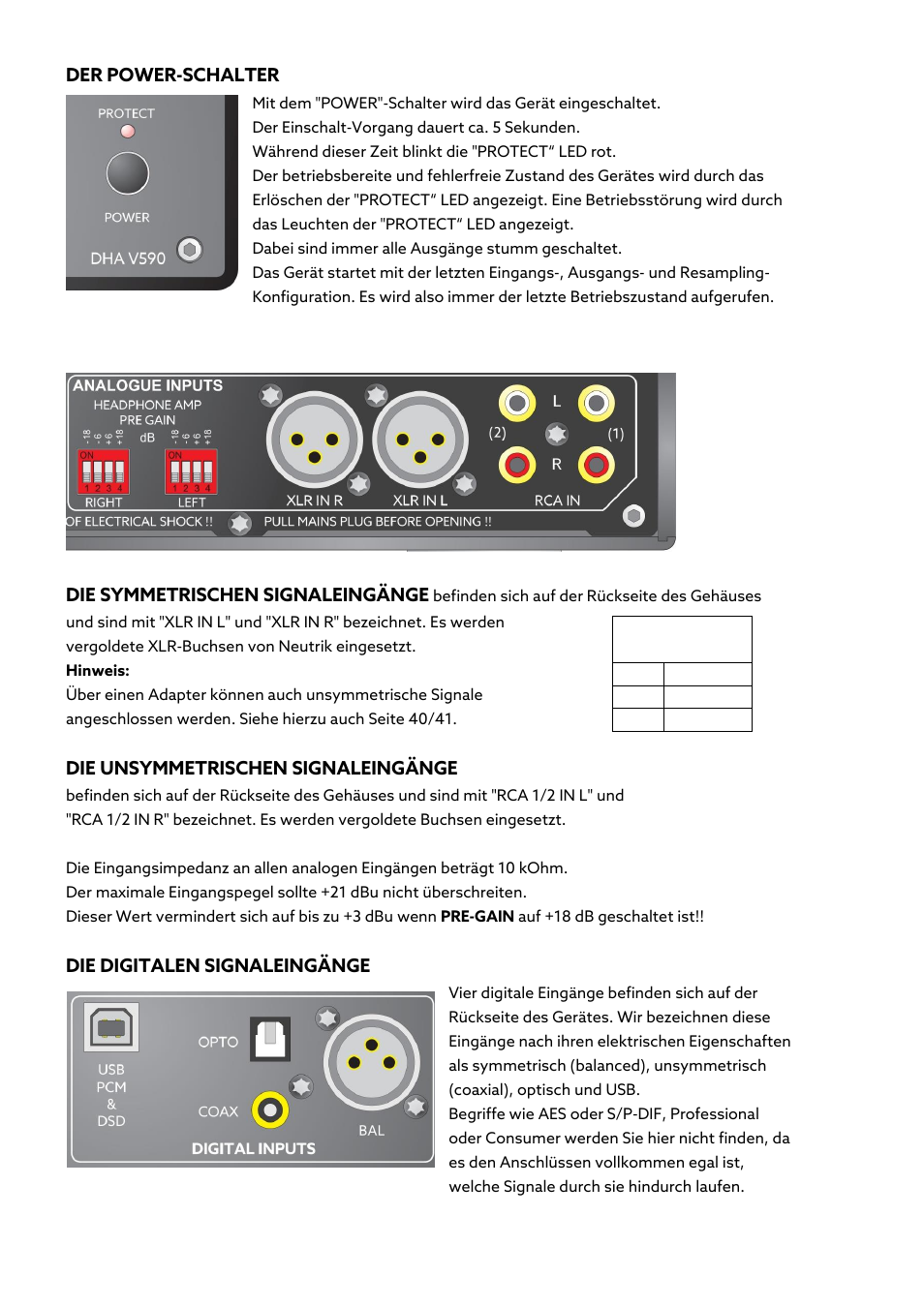 Violectric DHA V590² Pro Headphone Amplifier, Preamp, and DAC User Manual | Page 46 / 66