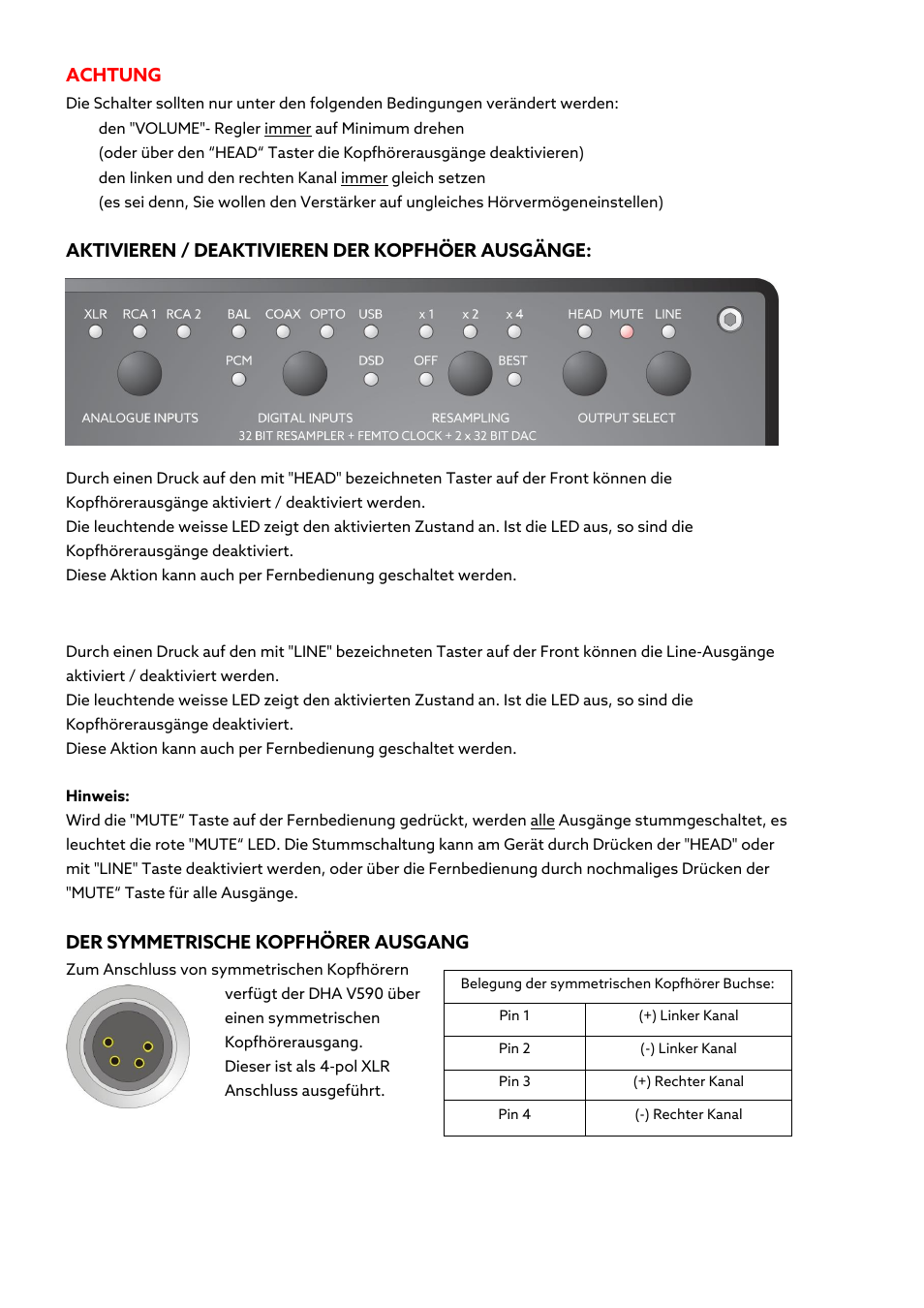 Violectric DHA V590² Pro Headphone Amplifier, Preamp, and DAC User Manual | Page 52 / 66