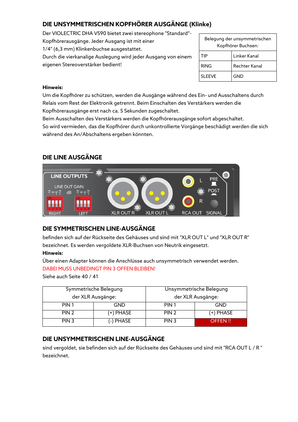 Violectric DHA V590² Pro Headphone Amplifier, Preamp, and DAC User Manual | Page 53 / 66