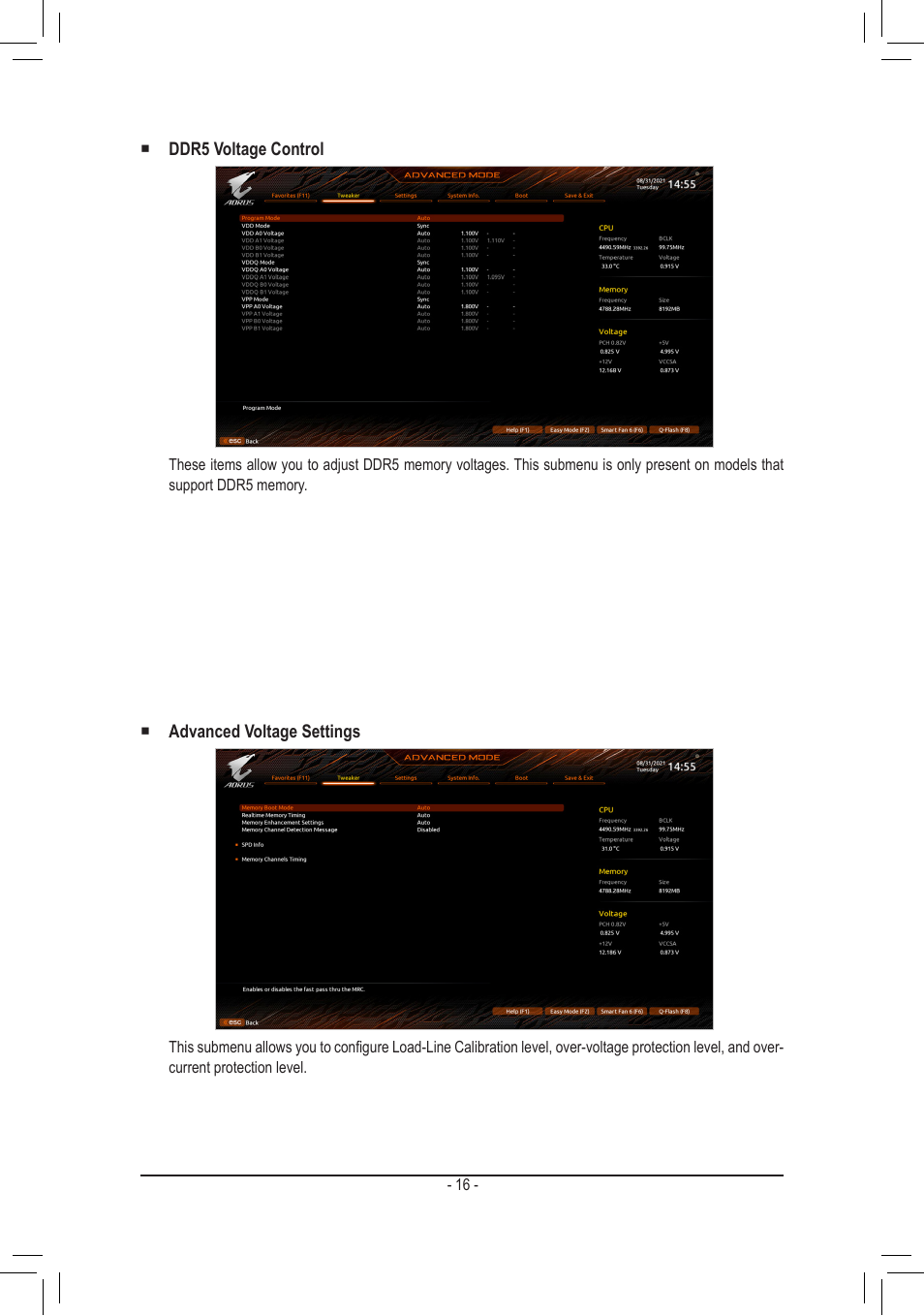 GIGABYTE Z690 AORUS ELITE AX DDR5 LGA 1700 ATX Motherboard User Manual | Page 16 / 29