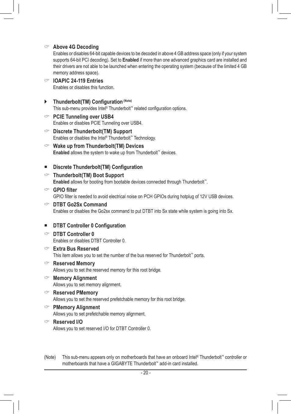 GIGABYTE Z690 AORUS ELITE AX DDR5 LGA 1700 ATX Motherboard User Manual | Page 20 / 29