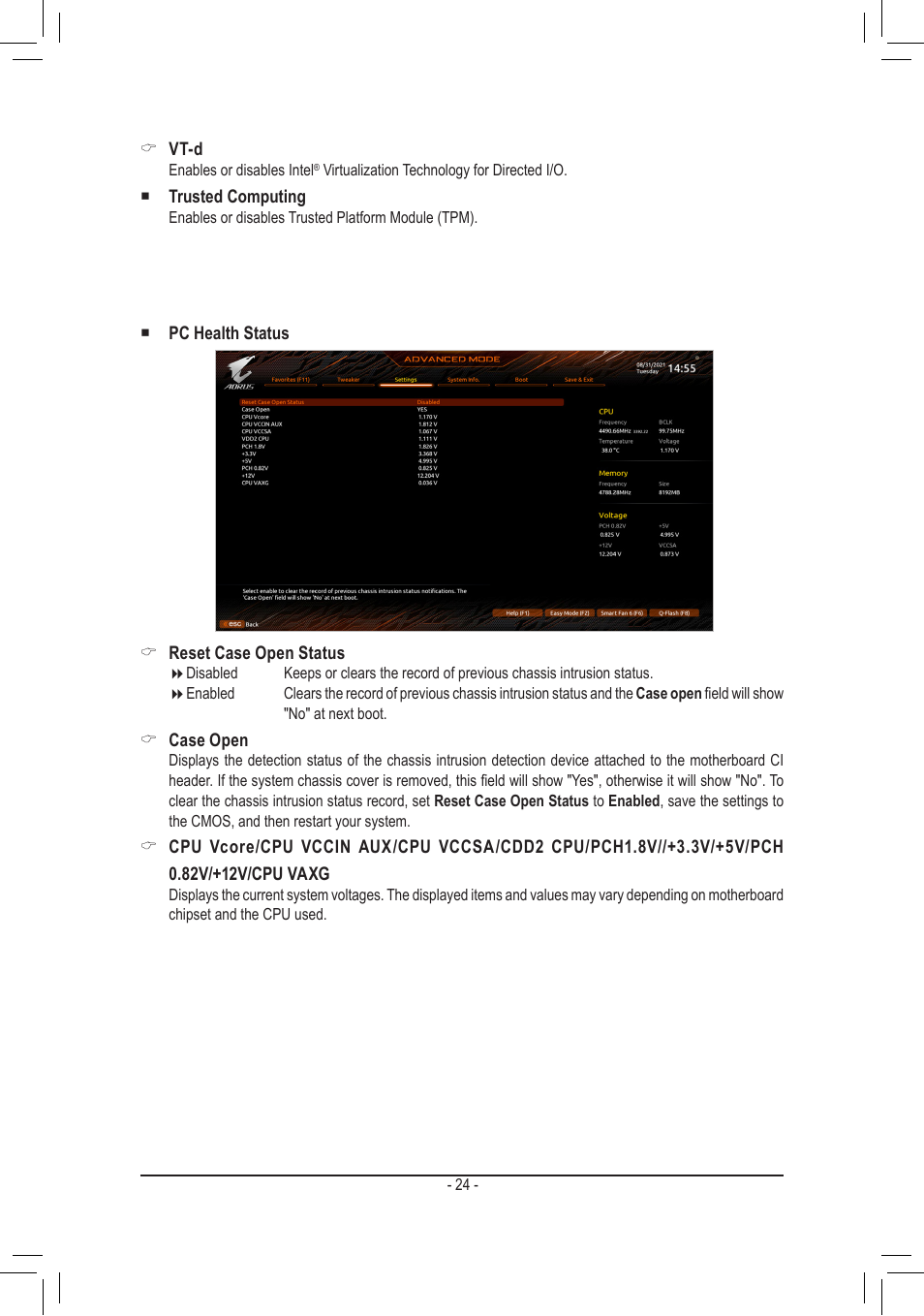 GIGABYTE Z690 AORUS ELITE AX DDR5 LGA 1700 ATX Motherboard User Manual | Page 24 / 29