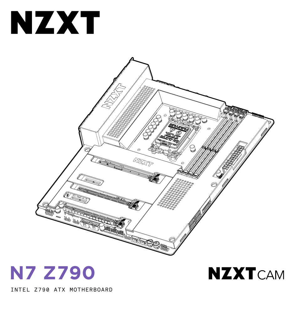 NZXT N7 Z790 ATX LGA 1700 Gaming Motherboard (Black) User Manual | 63 pages