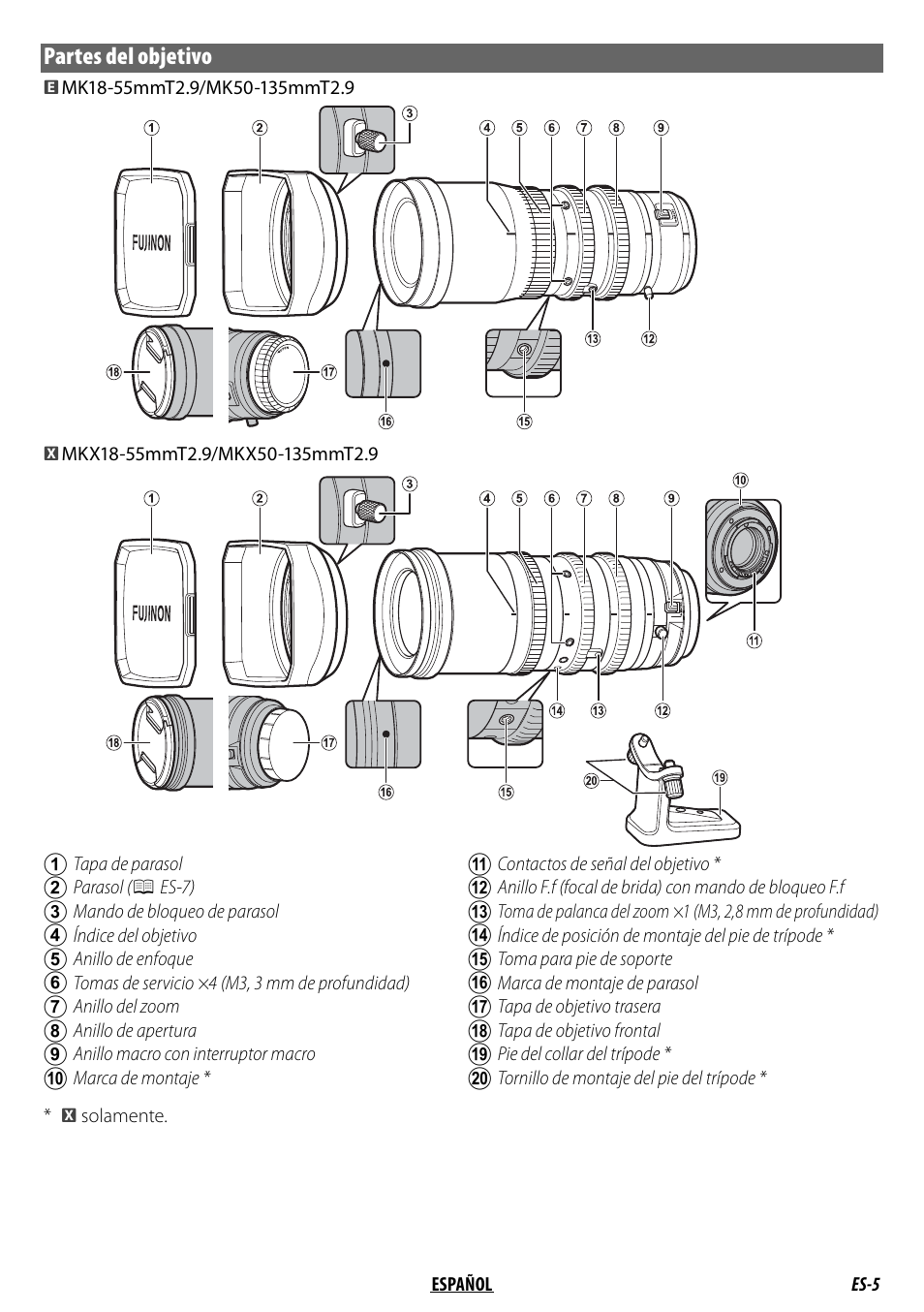 FujiFilm MKX18-55mm T2.9 Lens (Fuji X-Mount) User Manual | Page 45 / 68