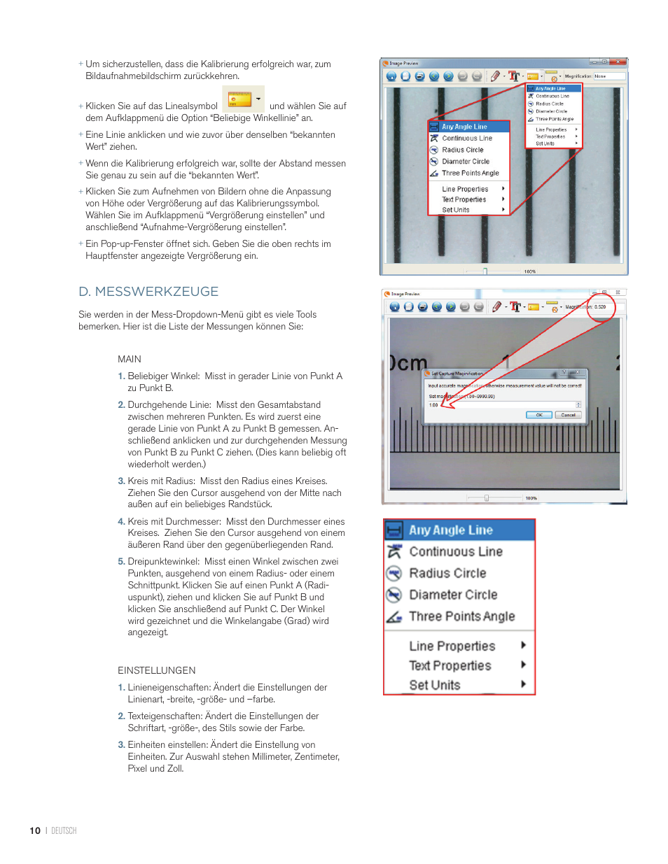 D. messwerkzeuge | Celestron Handheld Digital Microscope Pro (Gray) User Manual | Page 49 / 65