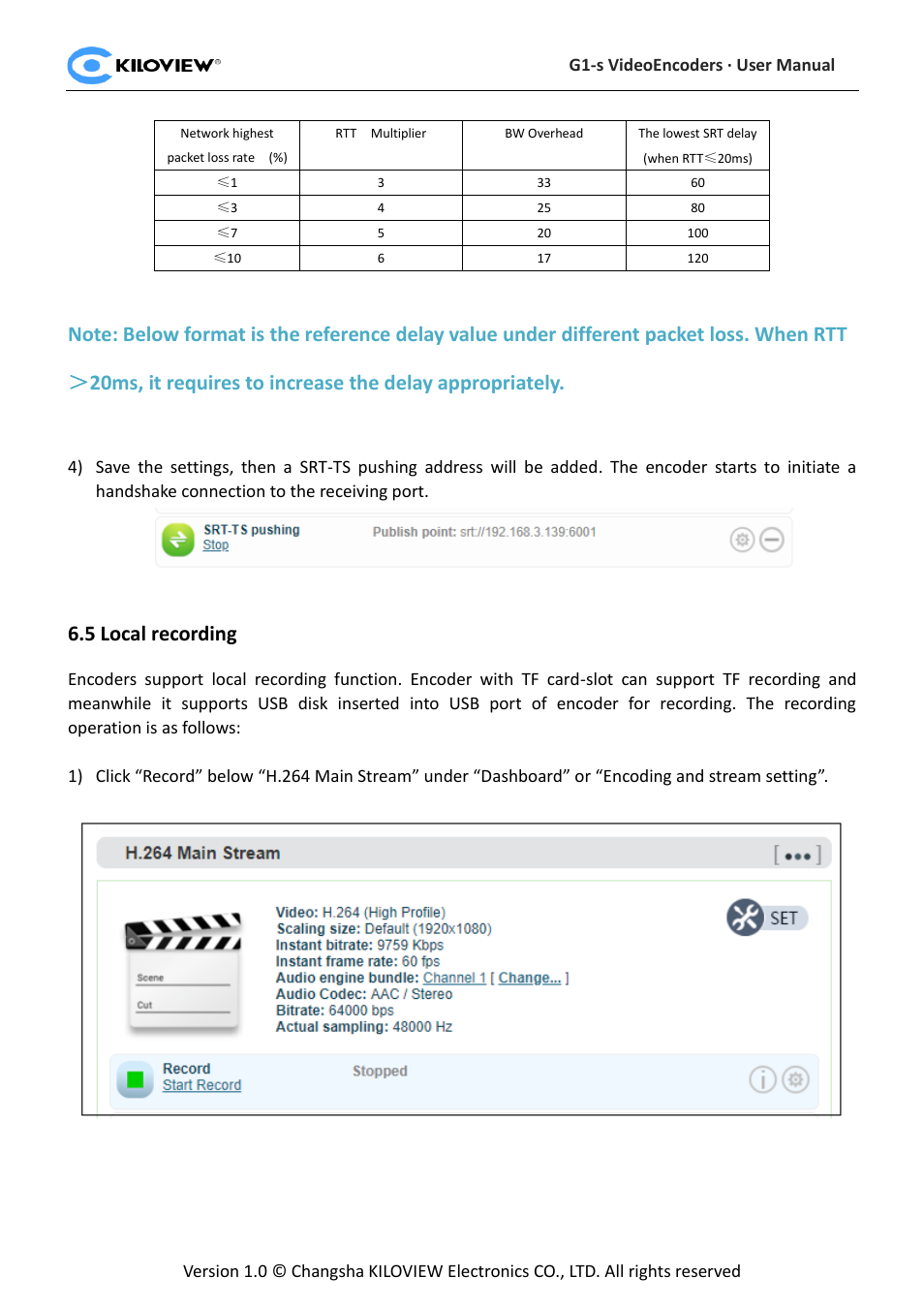 Ocal recording, 5 local recording | Kiloview 3G-SDI to H.264 Wireless Video Encoder User Manual | Page 37 / 50
