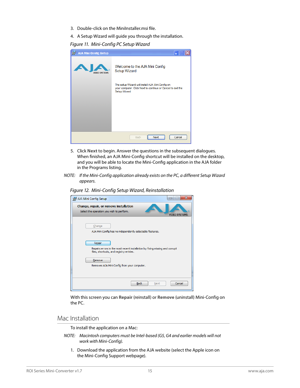 Mac installation | AJA ROI DVI to SDI Mini-Converter User Manual | Page 15 / 54