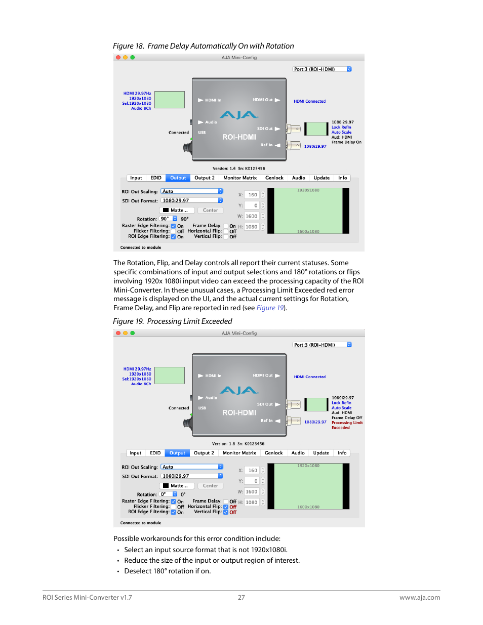 Figure 19. processing, Figure 18 | AJA ROI DVI to SDI Mini-Converter User Manual | Page 27 / 54