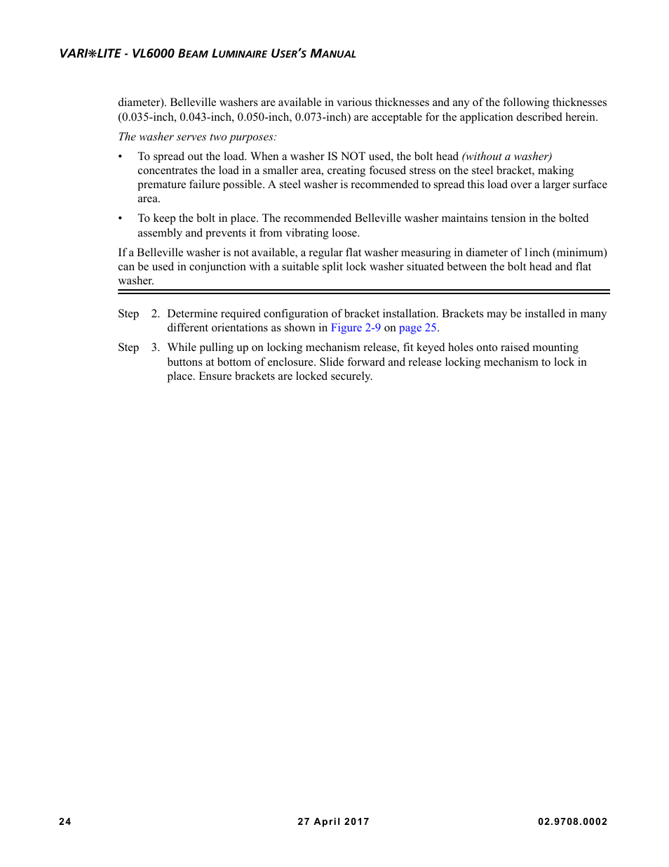 VARI-LITE VL6000 Beam User Manual | Page 42 / 103