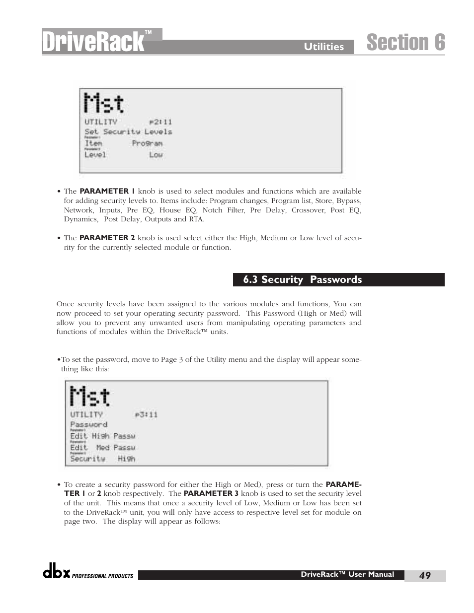 Driverack | dbx Pro 480 User Manual | Page 58 / 117