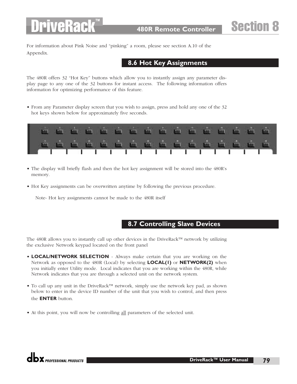 Driverack | dbx Pro 480 User Manual | Page 88 / 117
