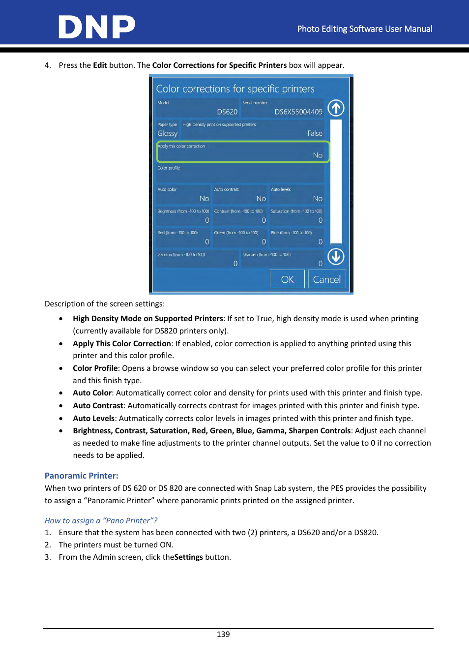 Panoramic printer, How to assign a “pano printer | DNP DS-Tmini Kiosk Order Terminal User Manual | Page 139 / 194