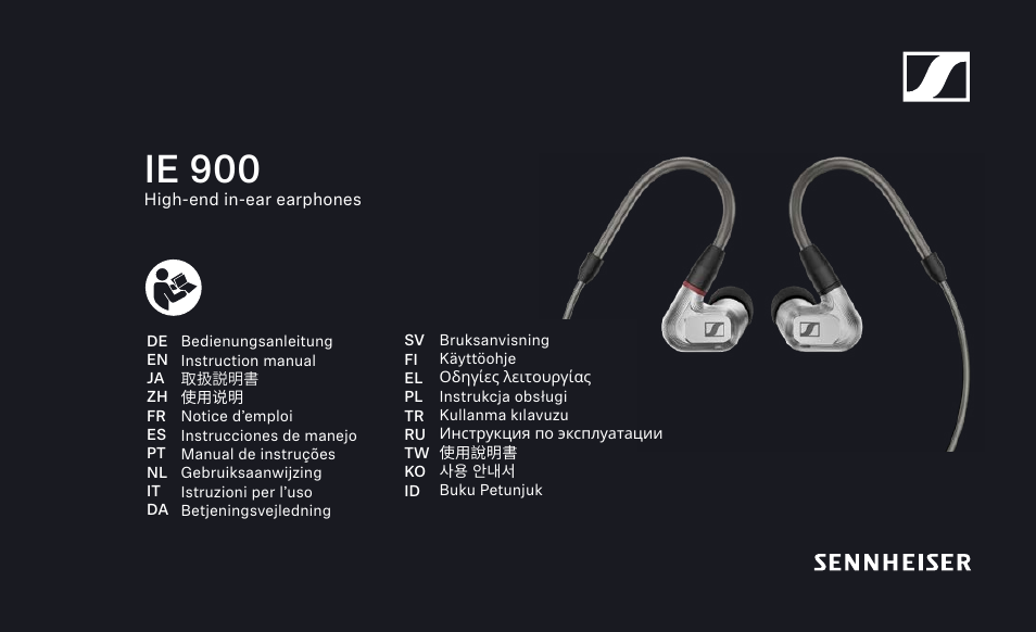 Sennheiser IE 900 In-Ear Headphones User Manual | 86 pages