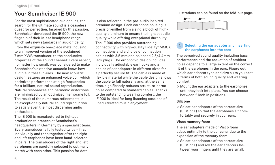 Your sennheiser ie 900 | Sennheiser IE 900 In-Ear Headphones User Manual | Page 10 / 86