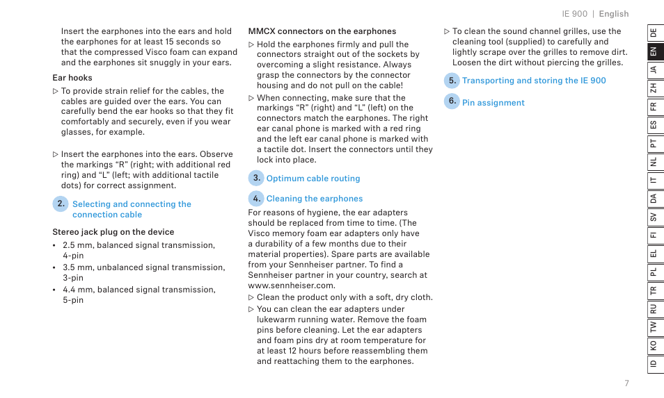 Sennheiser IE 900 In-Ear Headphones User Manual | Page 11 / 86