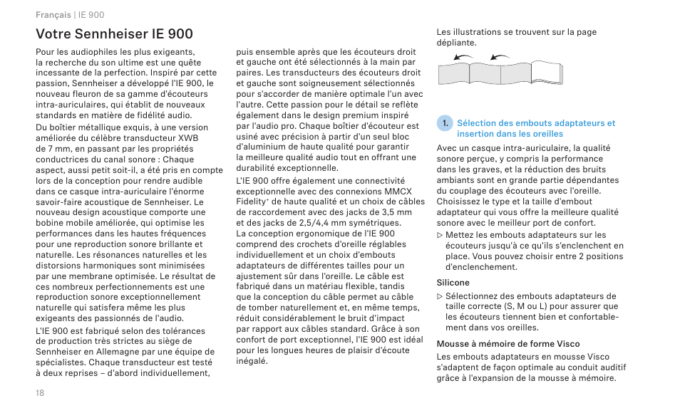 Votre sennheiser ie 900 | Sennheiser IE 900 In-Ear Headphones User Manual | Page 22 / 86
