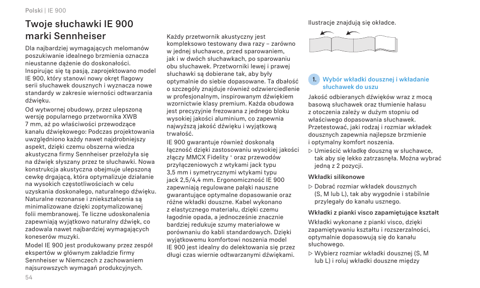 Twoje słuchawki ie 900 marki sennheiser | Sennheiser IE 900 In-Ear Headphones User Manual | Page 58 / 86