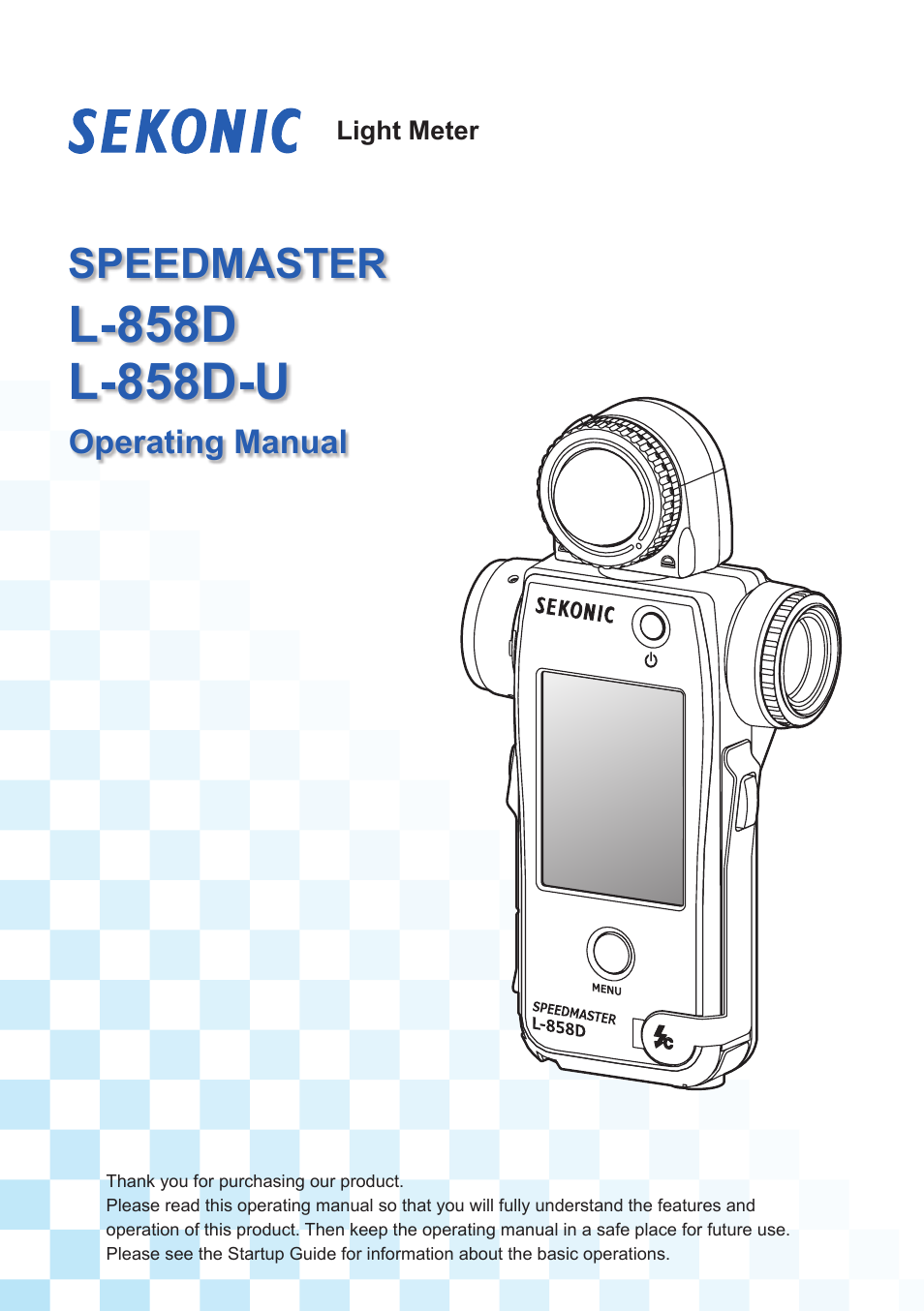 Sekonic Speedmaster L-858D-U Light Meter User Manual | 223 pages