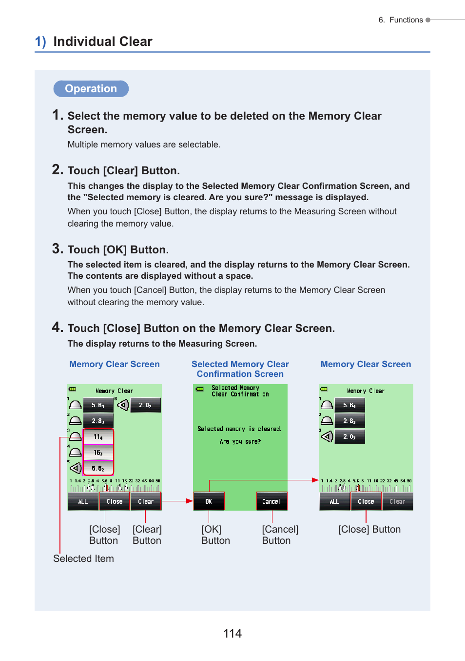 1) individual clear | Sekonic Speedmaster L-858D-U Light Meter User Manual | Page 128 / 223