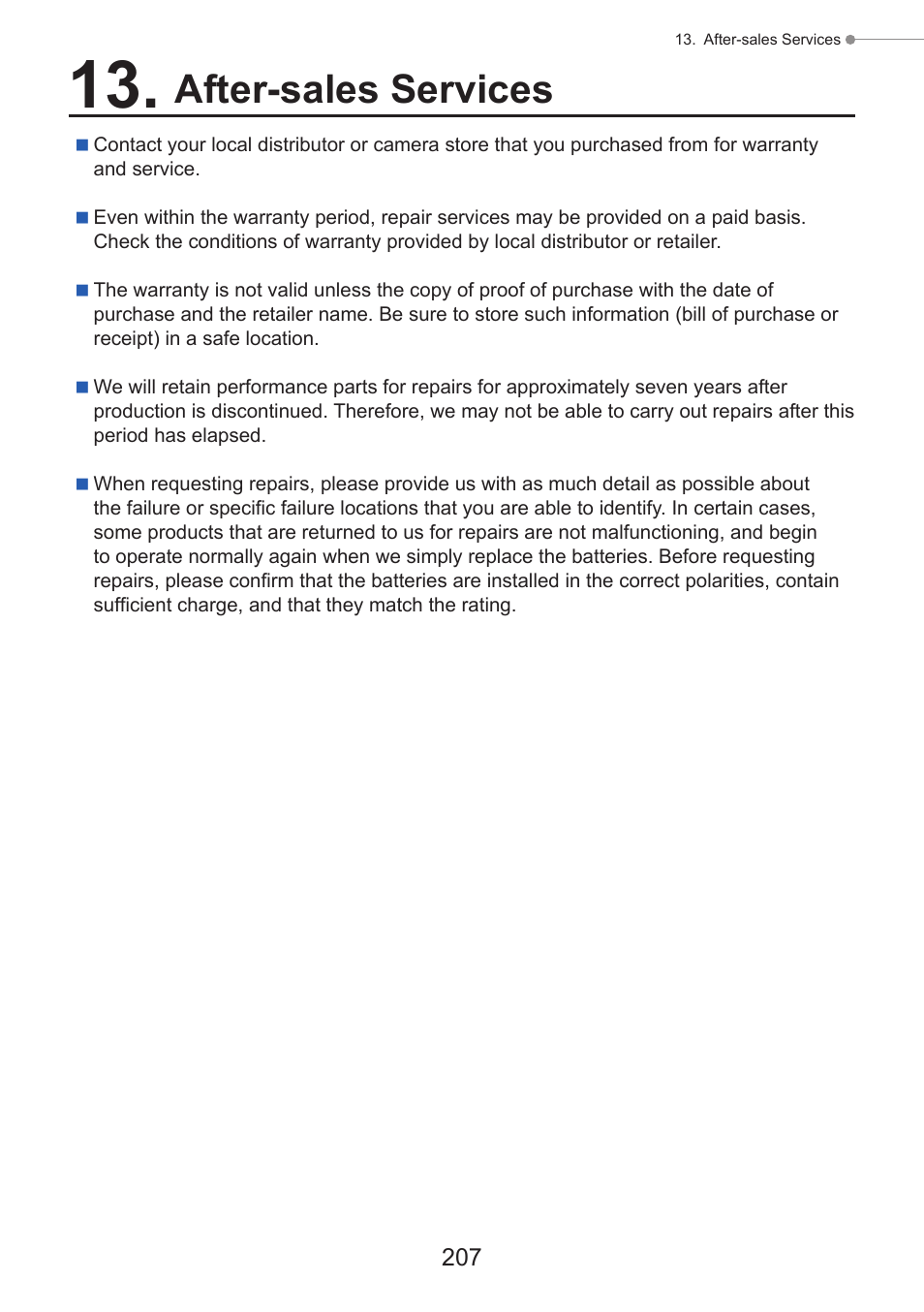 After-sales services | Sekonic Speedmaster L-858D-U Light Meter User Manual | Page 221 / 223