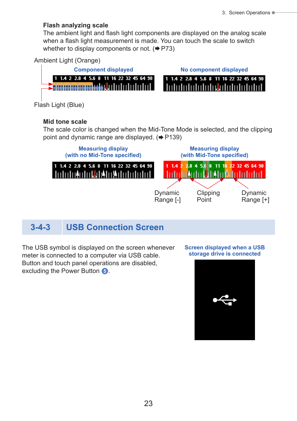 Usb connection screen, 4-3 usb connection screen | Sekonic Speedmaster L-858D-U Light Meter User Manual | Page 37 / 223