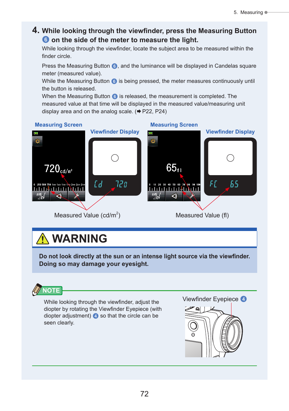 Warning | Sekonic Speedmaster L-858D-U Light Meter User Manual | Page 86 / 223