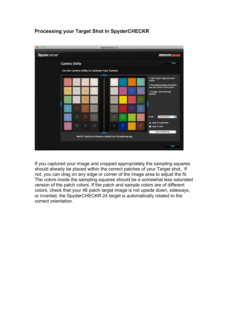 Datacolor SpyderCHECKR Color Chand Calibration Tool for Digital Cameras User Manual | Page 20 / 30