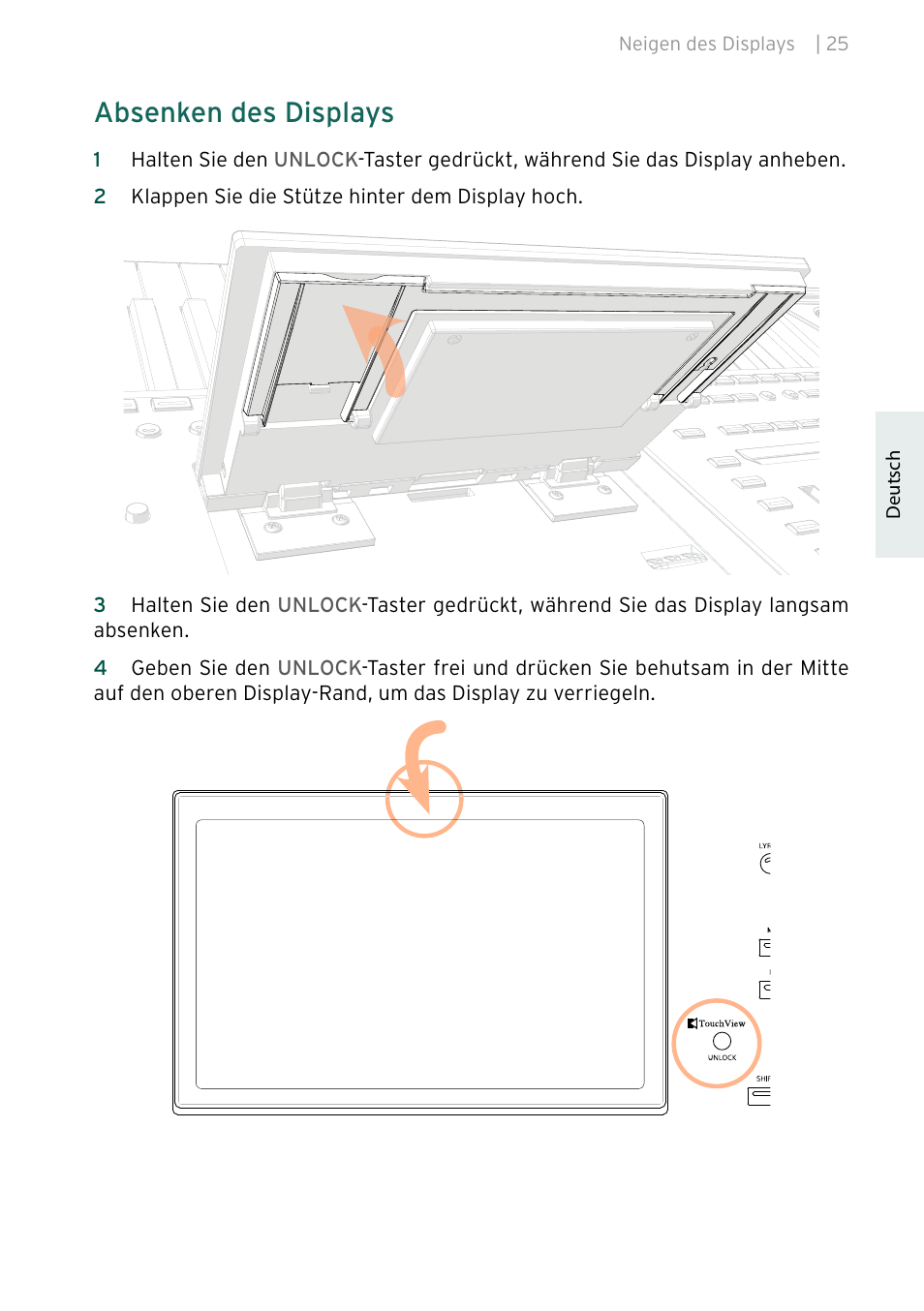 Absenken des displays | KORG Pa5X-88 88-Key Arranger Keyboard User Manual | Page 103 / 232