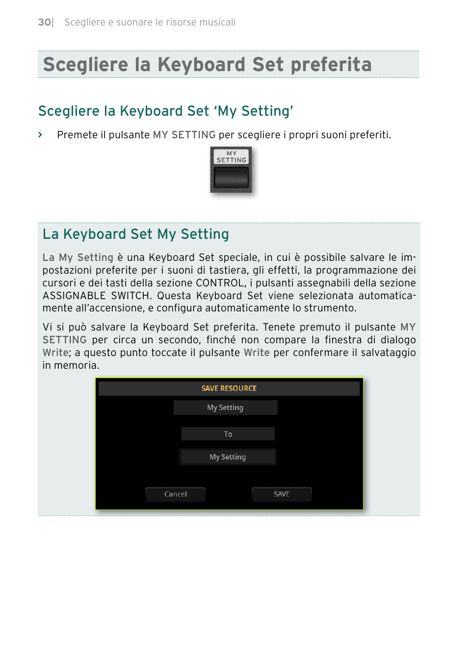 Scegliere la keyboard set preferita, Scegliere la keyboard set ‘my setting, La keyboard set my setting | KORG Pa5X-88 88-Key Arranger Keyboard User Manual | Page 146 / 232