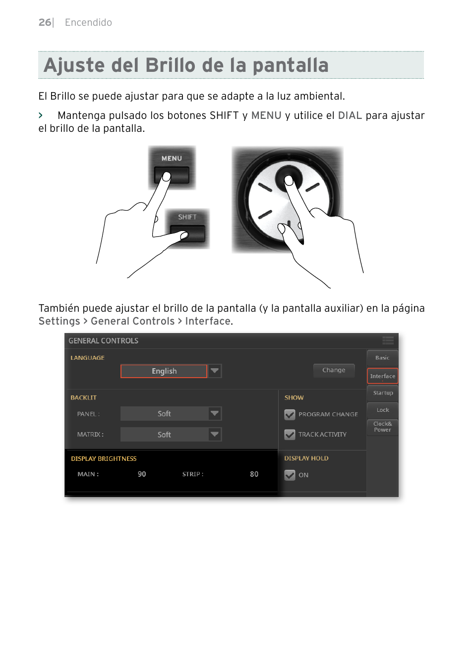 Ajuste del brillo de la pantalla | KORG Pa5X-88 88-Key Arranger Keyboard User Manual | Page 180 / 232