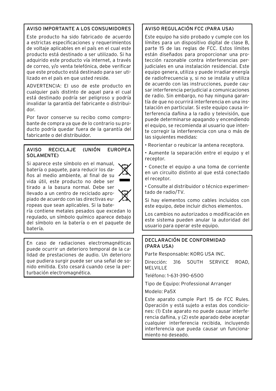 KORG Pa5X-88 88-Key Arranger Keyboard User Manual | Page 192 / 232
