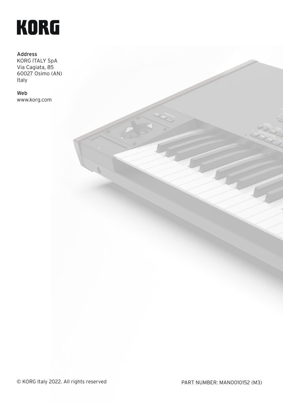 Pa5x | KORG Pa5X-88 88-Key Arranger Keyboard User Manual | Page 232 / 232