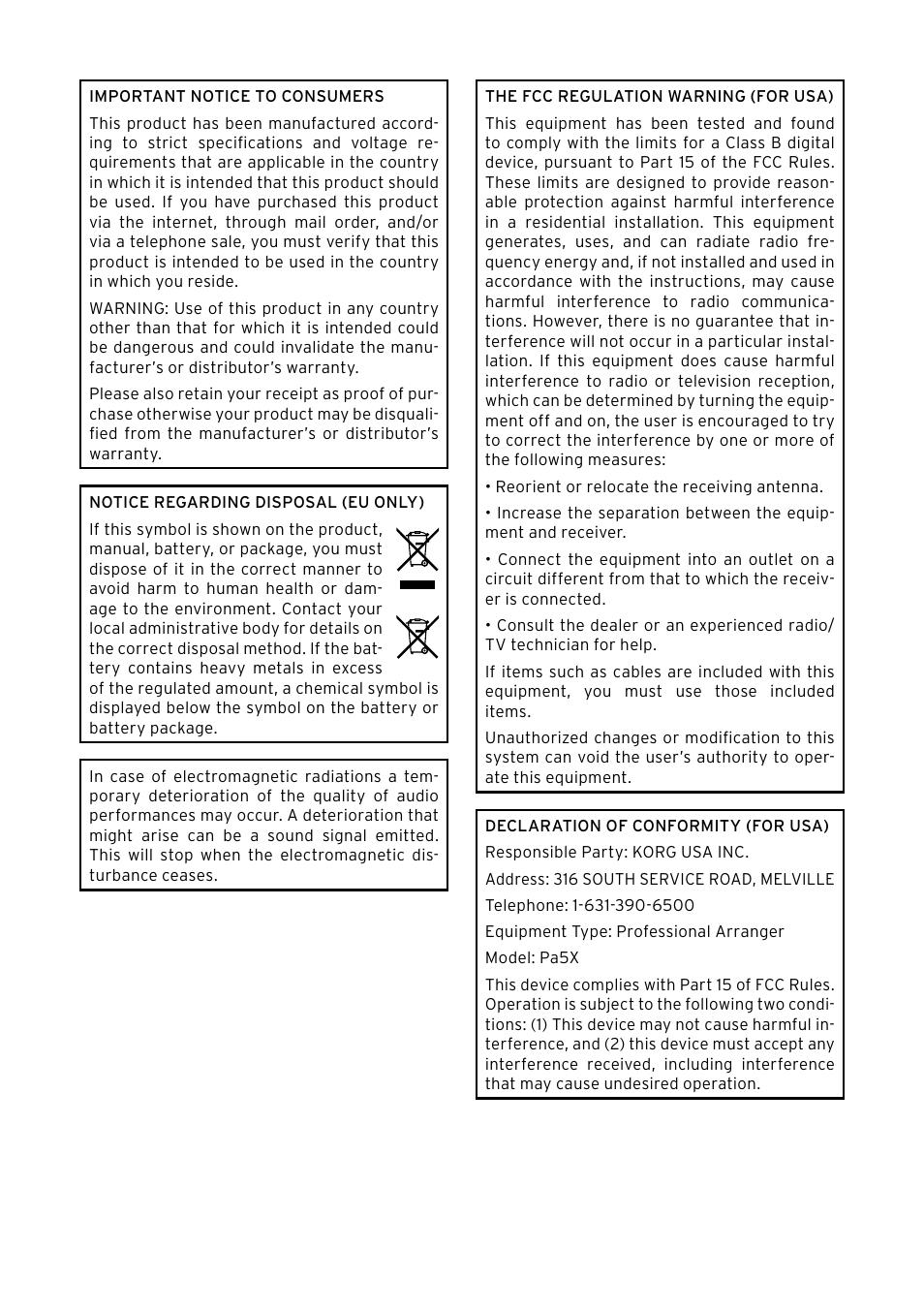 KORG Pa5X-88 88-Key Arranger Keyboard User Manual | Page 40 / 232