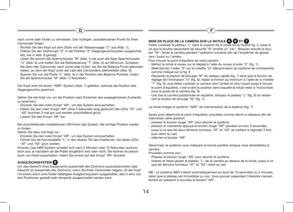 Manfrotto 509HD Video Head User Manual | Page 14 / 34